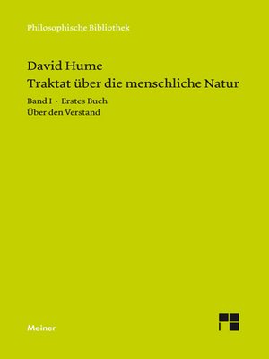 cover image of Ein Traktat über die menschliche Natur Band 1